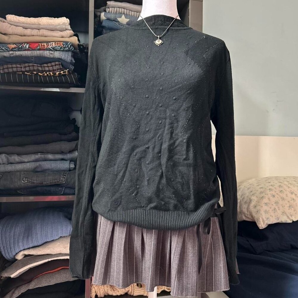 TC Fashion Black Sparkly Sweater sz L